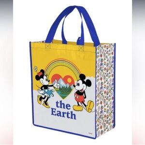 2 DISNEY Mickey Mouse & Minnie Mouse Love the Earth Tote Bags, New